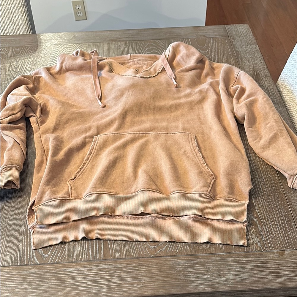 Aerie Tan Textured Hoodie